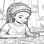 Deluxe Edition: 22-Page Thick Paper Coloring Book for Cute Black Girls - Perfect Birthday or Holiday Gift, Soft Cover